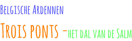 Belgische Ardennen Trois ponts -het dal van de Salm
